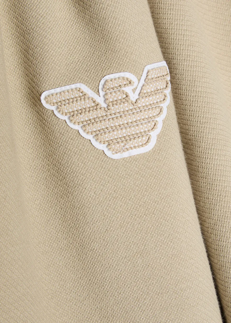 Logo-appliquéd piqué cotton-blend sweatpants