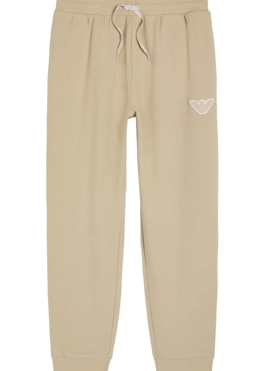 Logo-appliquéd piqué cotton-blend sweatpants