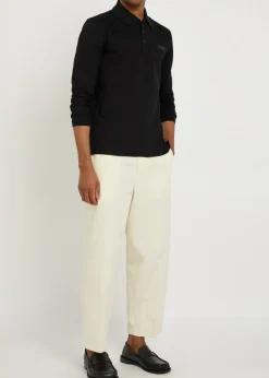 Logo-appliquéd piqué cotton polo shirt
