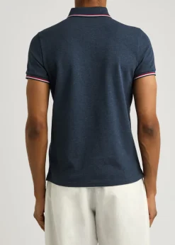 Logo-appliquéd piqué cotton polo shirt