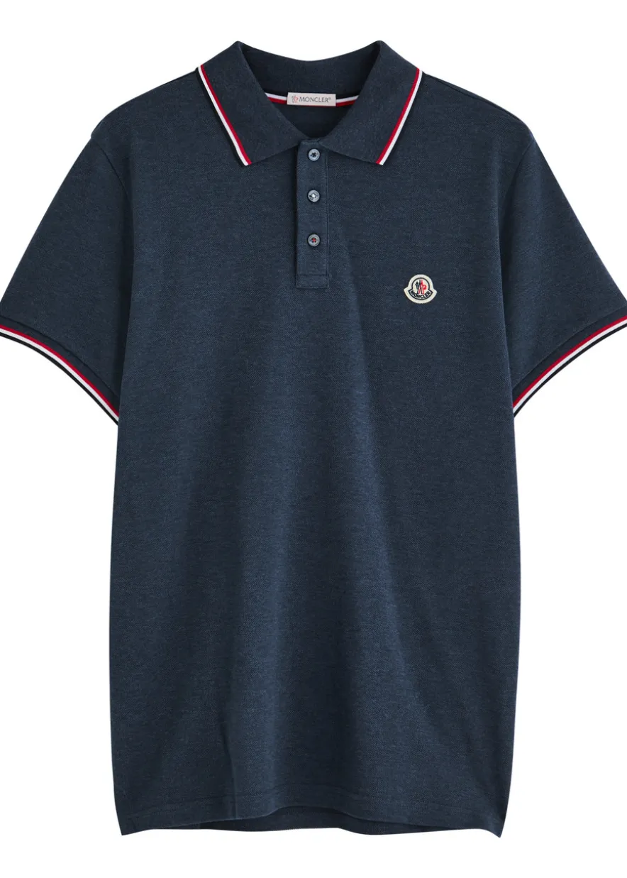 Logo-appliquéd piqué cotton polo shirt