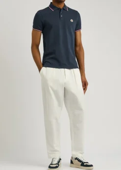 Logo-appliquéd piqué cotton polo shirt