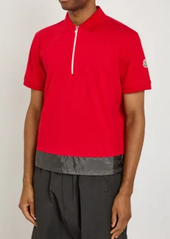 Logo-appliquéd piqué cotton polo shirt