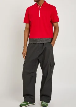 Logo-appliquéd piqué cotton polo shirt