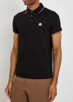 Logo-appliquéd piqué cotton polo shirt