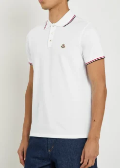 Logo-appliquéd piqué cotton polo shirt