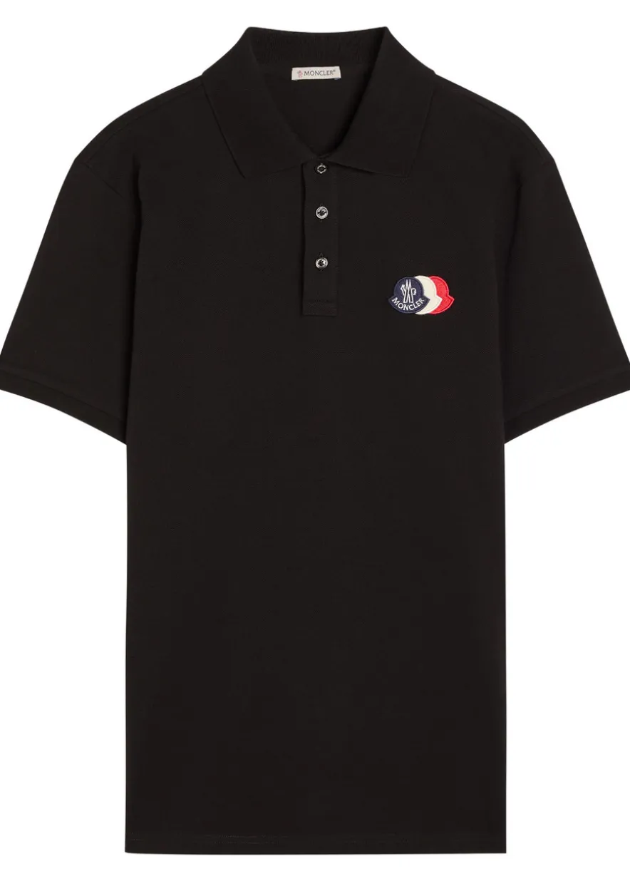 Logo-appliquéd piqué cotton polo shirt