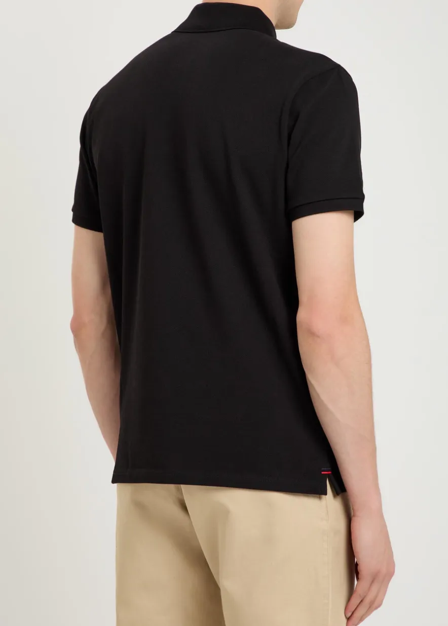 Logo-appliquéd piqué cotton polo shirt