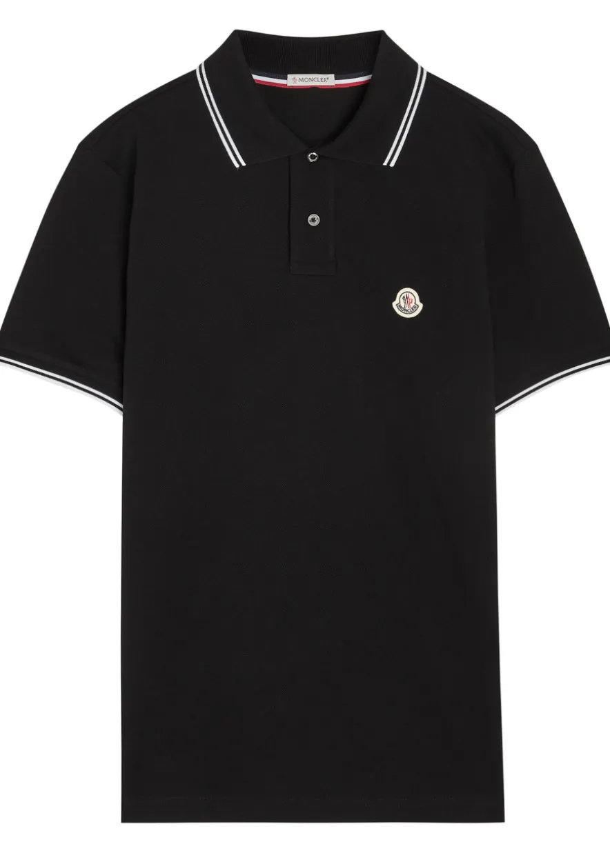 Logo-appliquéd piqué cotton polo shirt