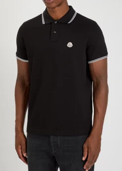 Logo-appliquéd piqué cotton polo shirt