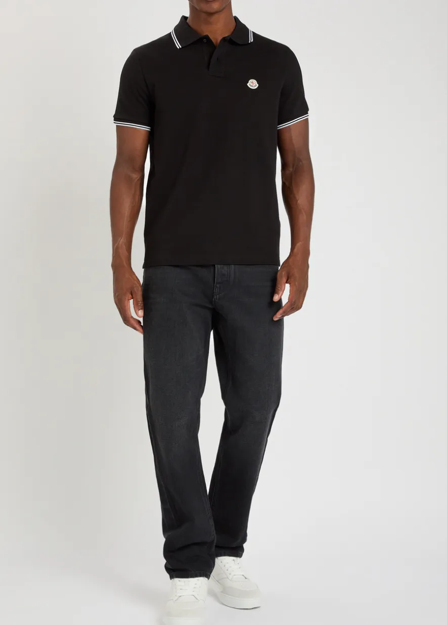Logo-appliquéd piqué cotton polo shirt