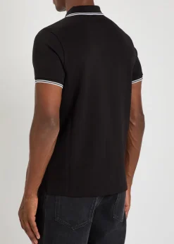 Logo-appliquéd piqué cotton polo shirt