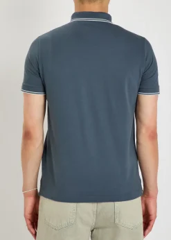 Logo-appliquéd piqué cotton polo shirt