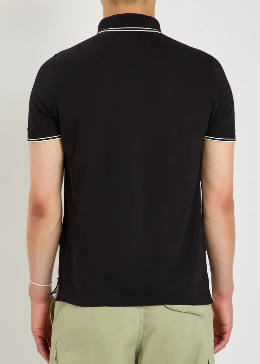 Logo-appliquéd piqué cotton polo shirt