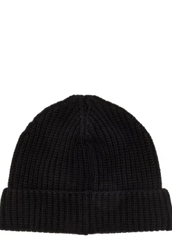 Logo-appliquéd ribbed cotton-knit beanie