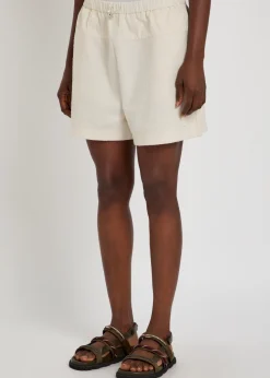 Logo-appliquéd shell and bouclé shorts