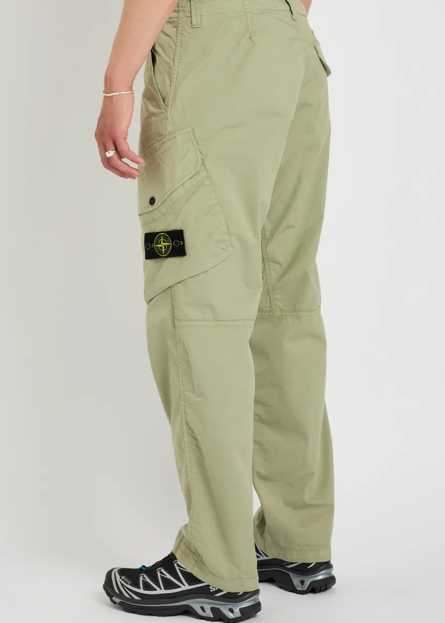 Logo-appliquéd stretch-cotton cargo trousers