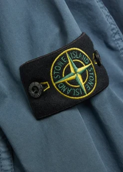 Logo-appliquéd stretch-cotton overshirt