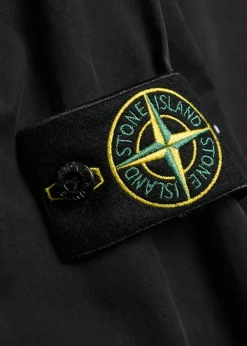 Logo-appliquéd stretch-cotton overshirt