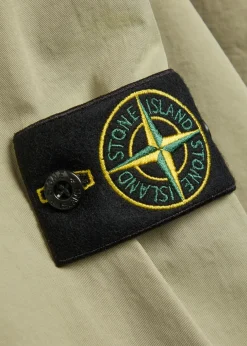 Logo-appliquéd stretch-cotton overshirt
