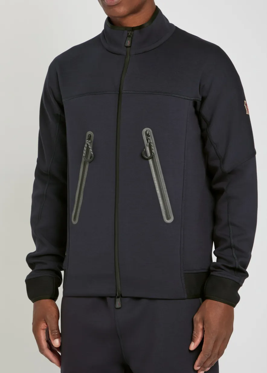 Logo-appliquéd stretch-jersey sweatshirt