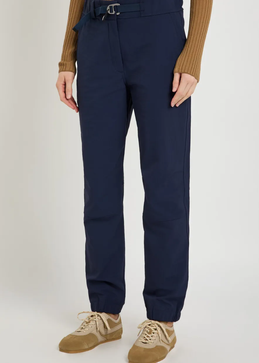 Logo-appliquéd stretch-polyamide trousers
