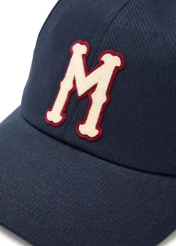Logo-appliquéd twill cap