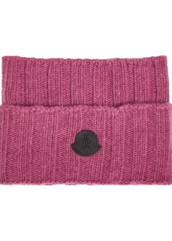 Logo-appliquéd wool and cashmere-blend collar