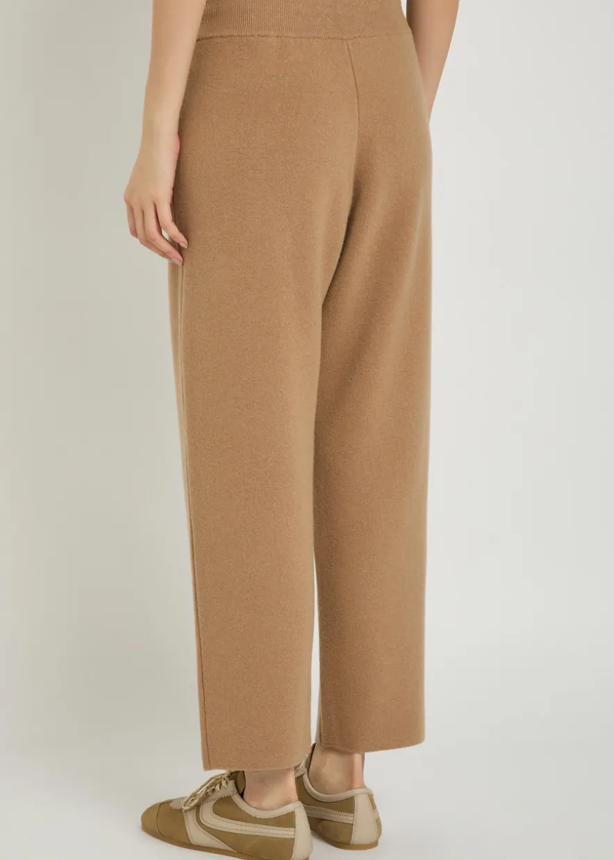 Logo-appliquéd wool and cashmere-blend sweatpants
