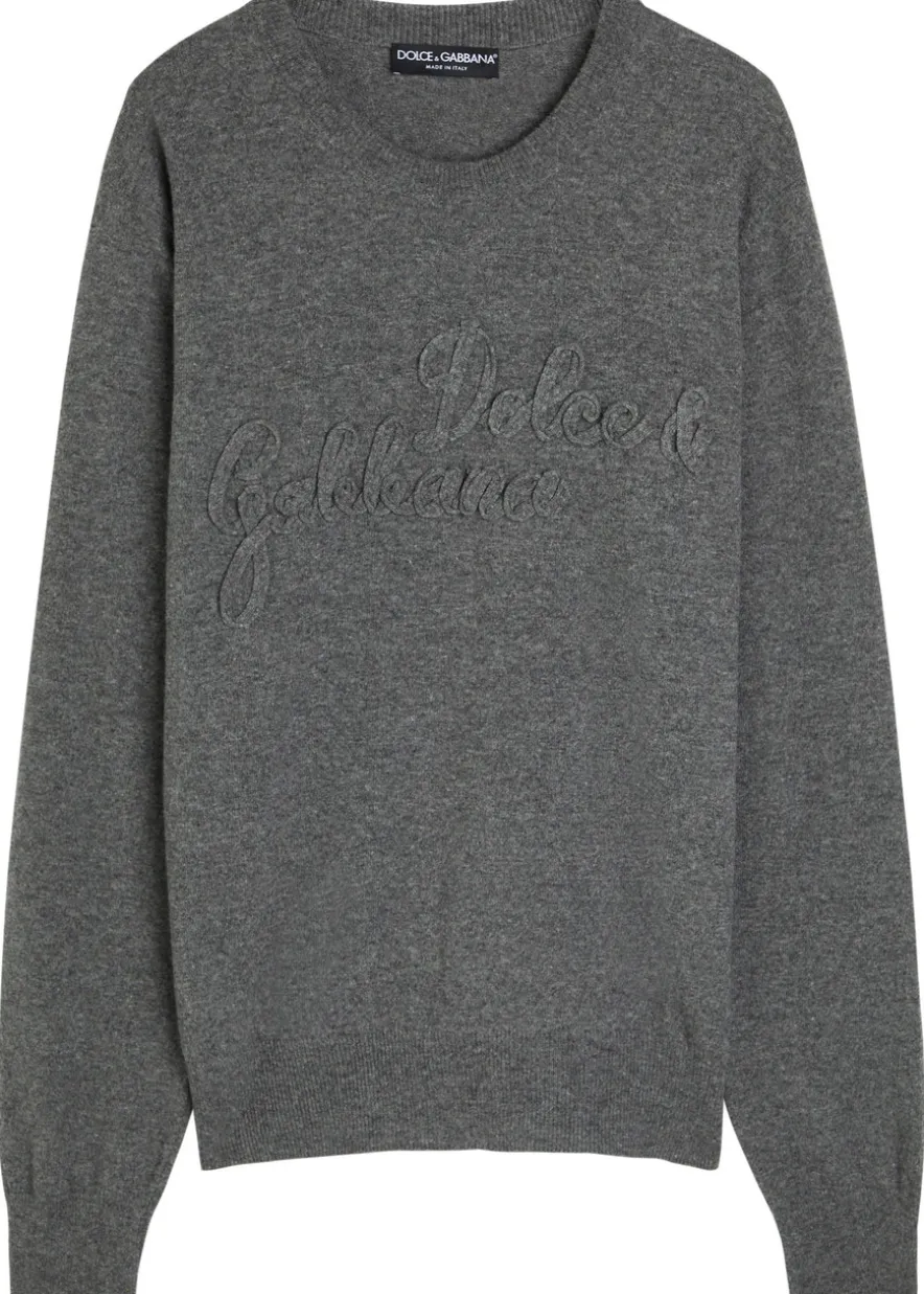Logo-appliquéd wool sweatshirt