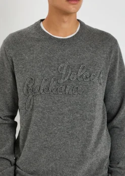 Logo-appliquéd wool sweatshirt
