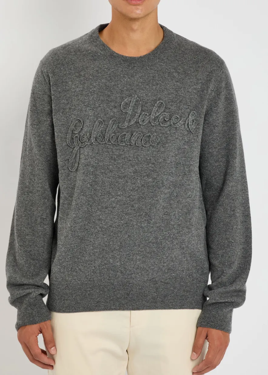 Logo-appliquéd wool sweatshirt