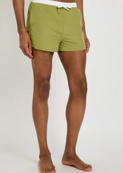 Logo-appliquéd woven swim shorts