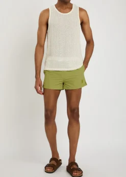 Logo-appliquéd woven swim shorts