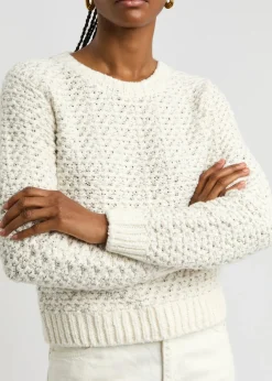 Logo bouclé-knit cotton-blend jumper