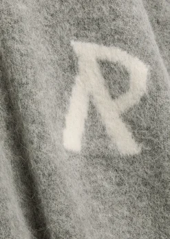 Logo brushed alpaca-blend jumper