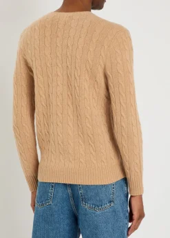 Logo cable-knit wool and cashmere-blend jumper