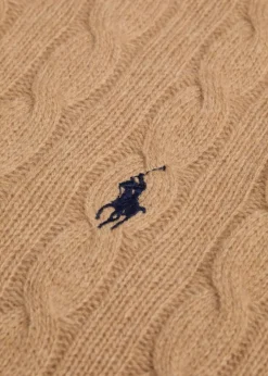 Logo cable-knit wool and cashmere-blend jumper
