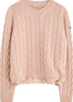 Logo cable-knit wool-blend jumper