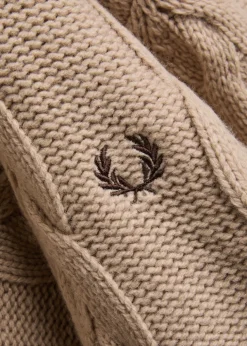 Logo cable-knit wool-blend jumper