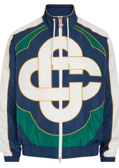 Logo colourblock shell jacket