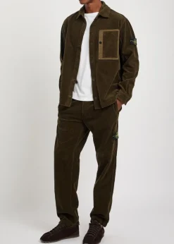Logo corduroy overshirt