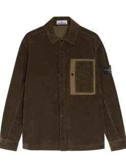 Logo corduroy overshirt