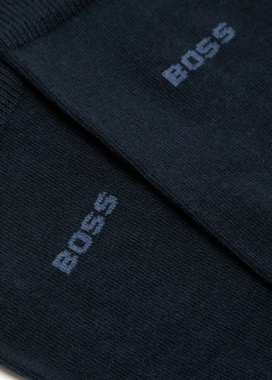 Logo cotton-blend socks - set of two