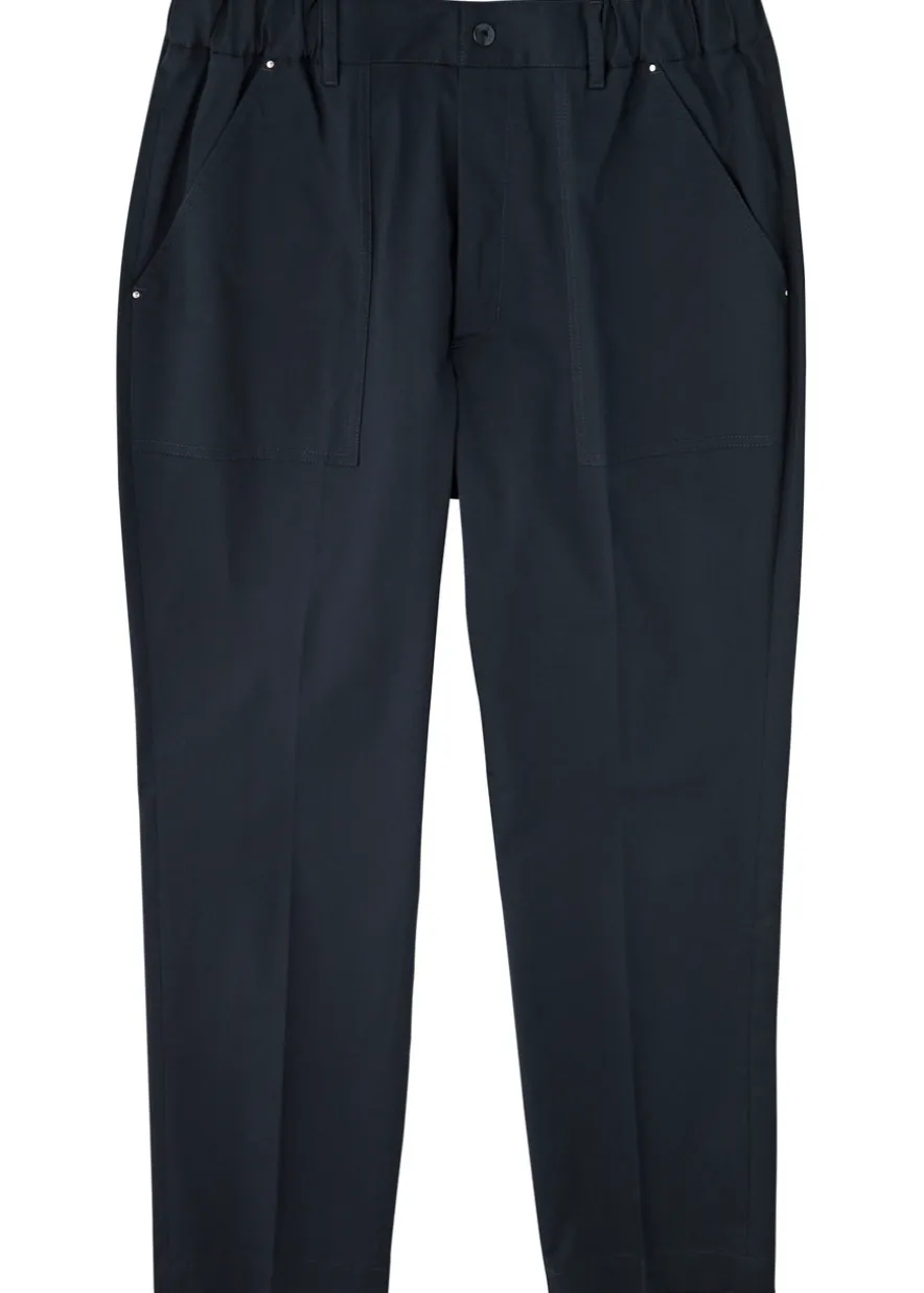 Logo cotton-stretch trousers
