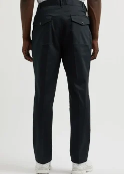 Logo cotton-stretch trousers