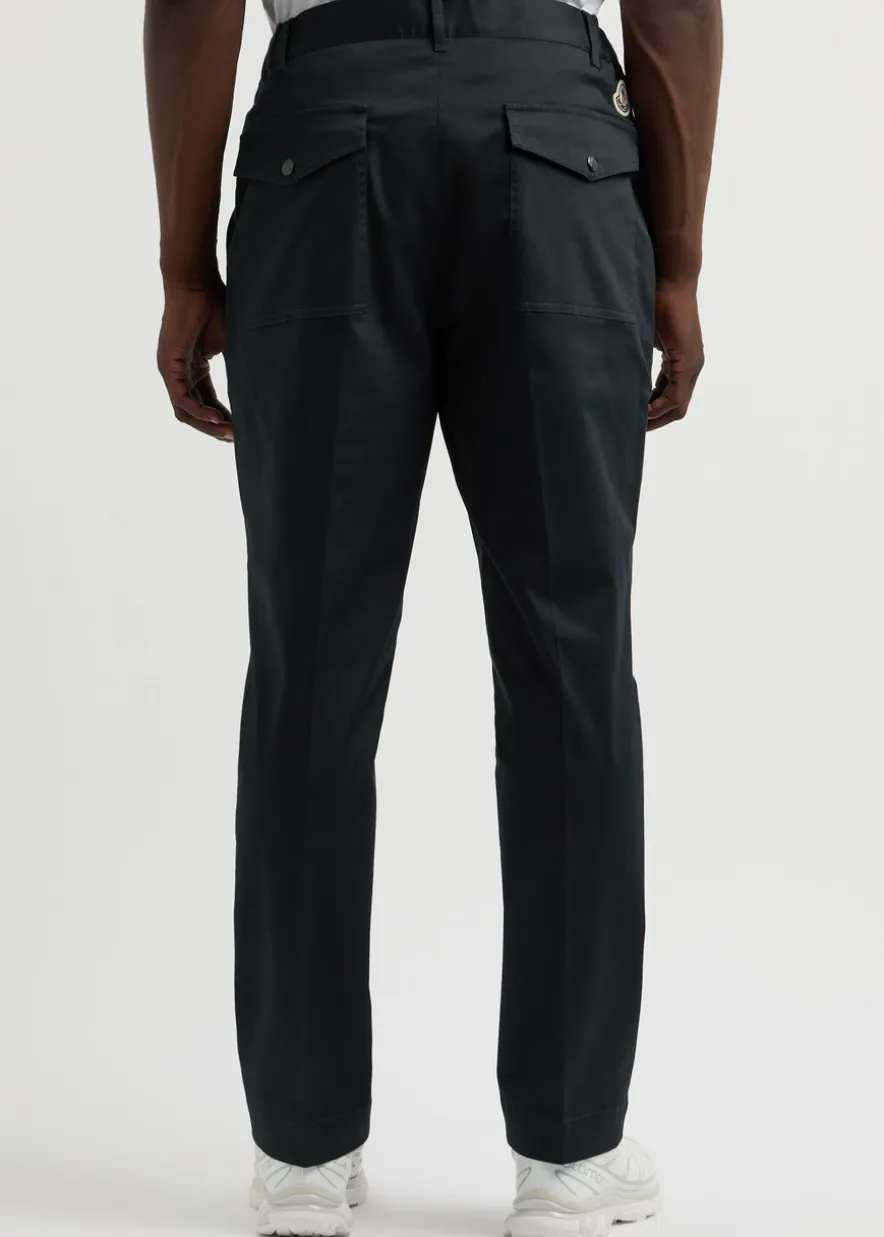 Logo cotton-stretch trousers