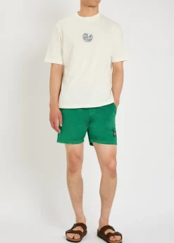 Logo crinkled nylon swim shorts