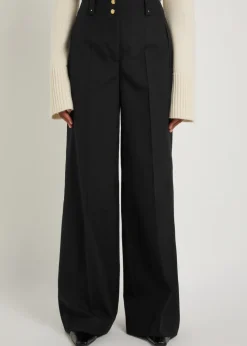 Logo-embellished woven trousers