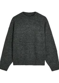 Logo-embroidered brushed knit jumper